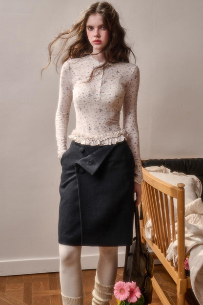 Milky Way Woolen Skirt