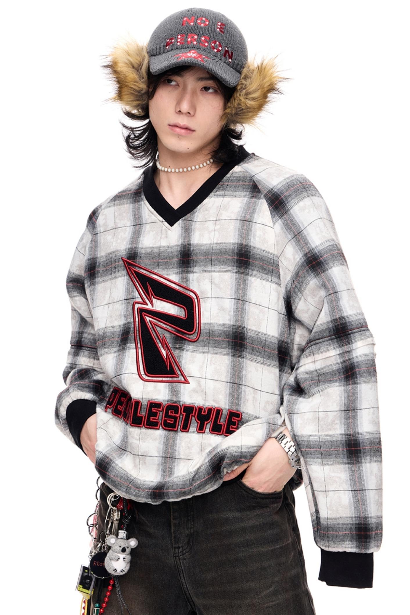 Checked Fleece Detachable Shirt