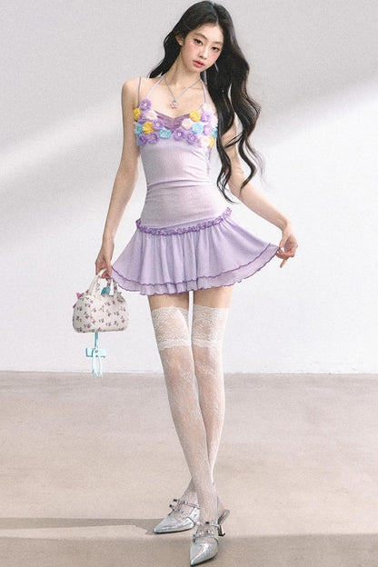 Floral One-Shoulder Summer Dress