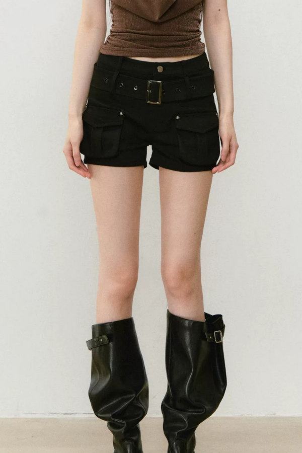 Three-Dimensional Pocket Cargo Shorts