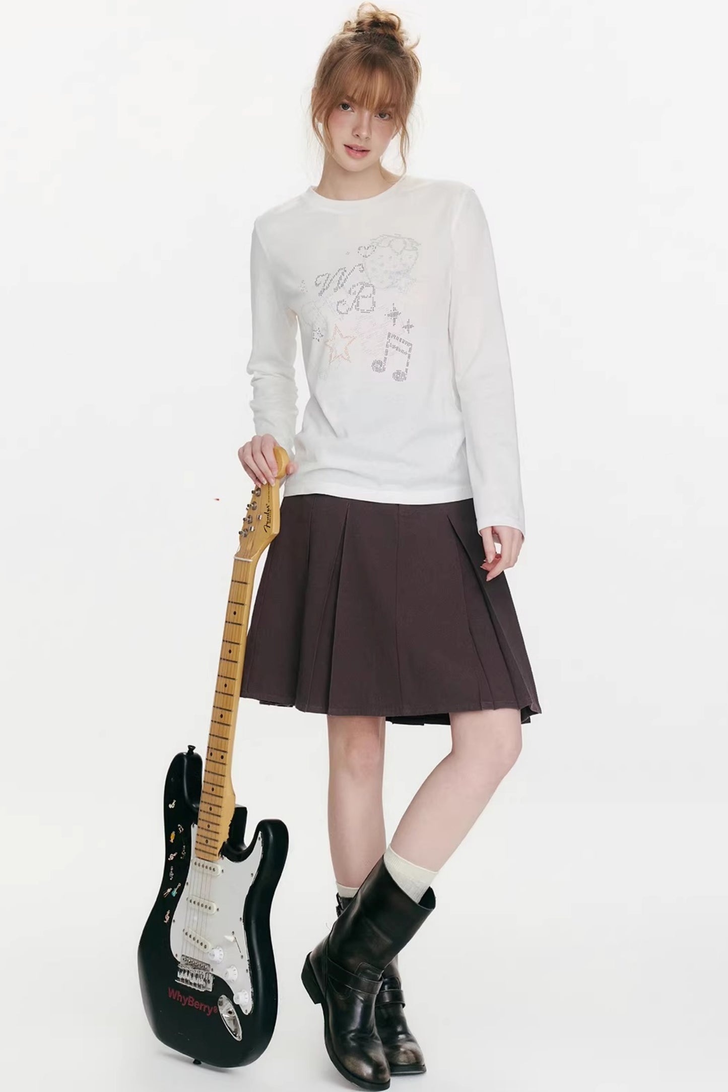 Berry Waltz Printed Thin T-Shirt