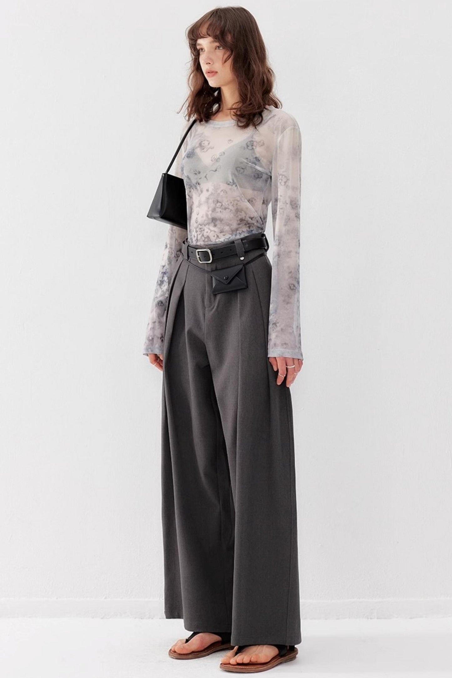 Layered Tulle Triangle Bra Top set-Up