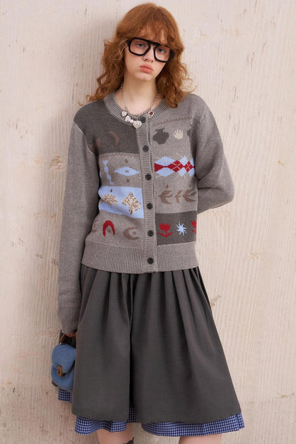 Fair Isle Slim Fit Cardigan