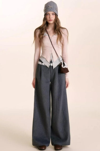 Romantic Lace Woolen Pants