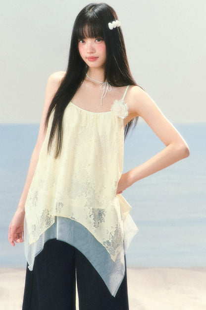 Lace Asymmetrical Hem Camisole