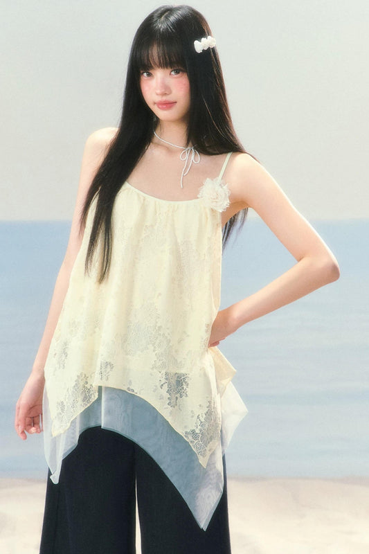 Lace Asymmetrical Hem Camisole