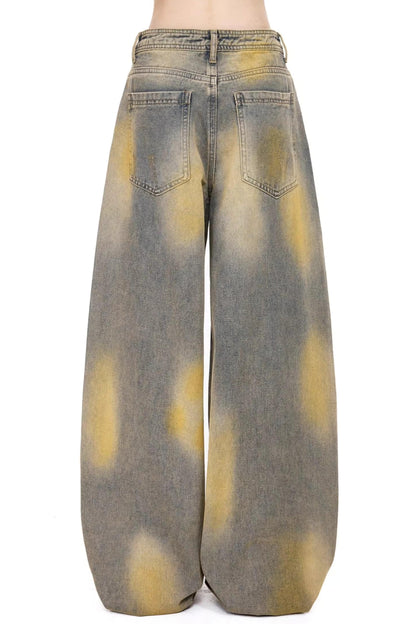 Vintage Gradient Wide-Leg Pants