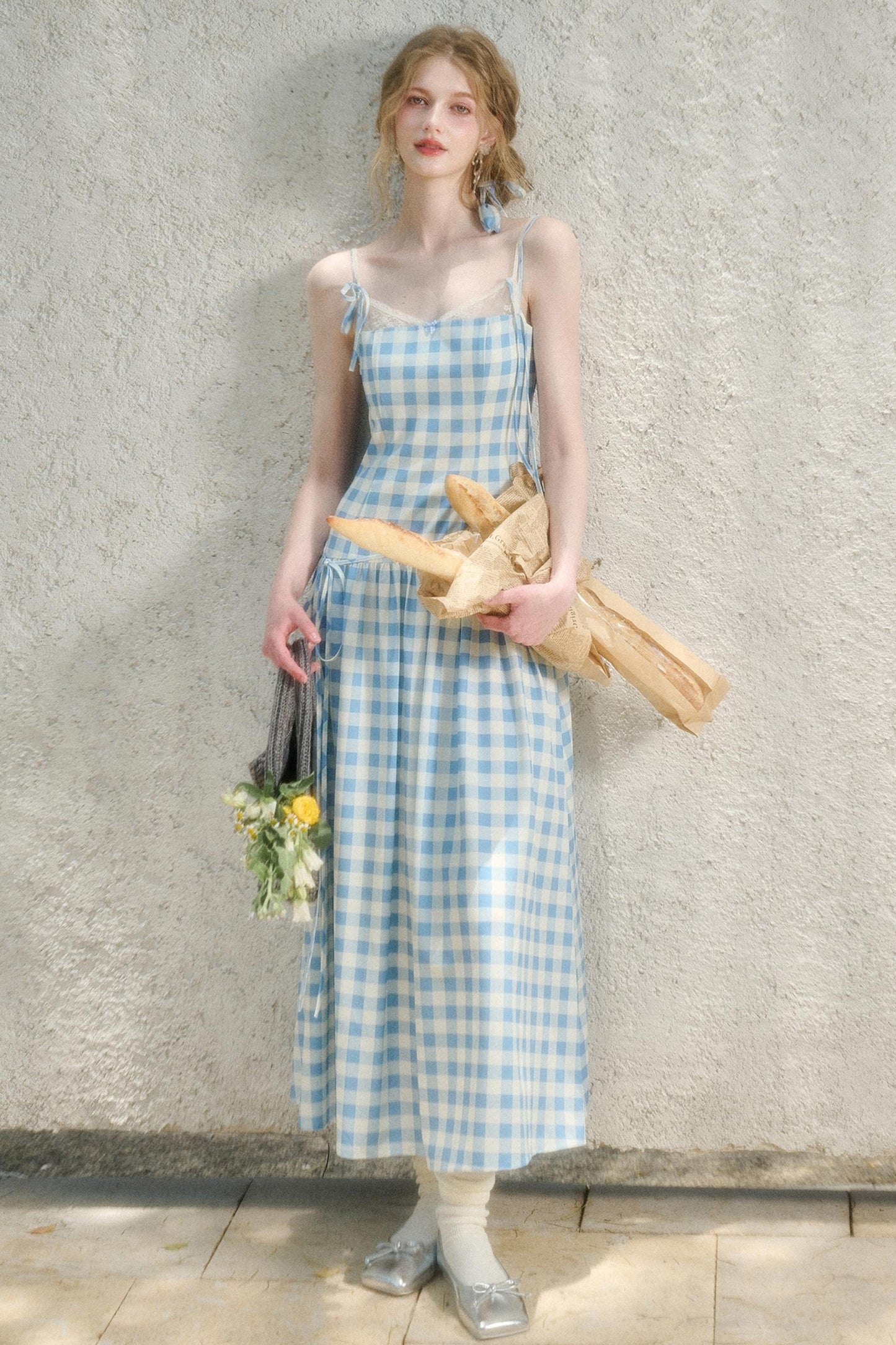 Galaxy Blue Pleated Sundress