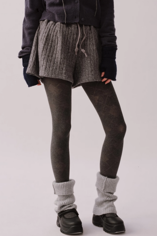 Knitted Twist Winter Skirt Pants