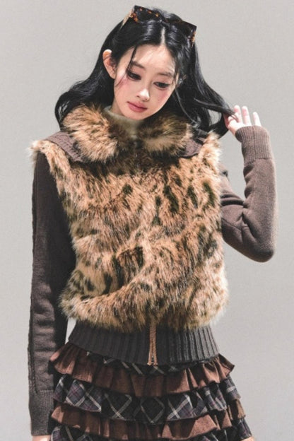 Eco-Friendly Fur Knit Coat