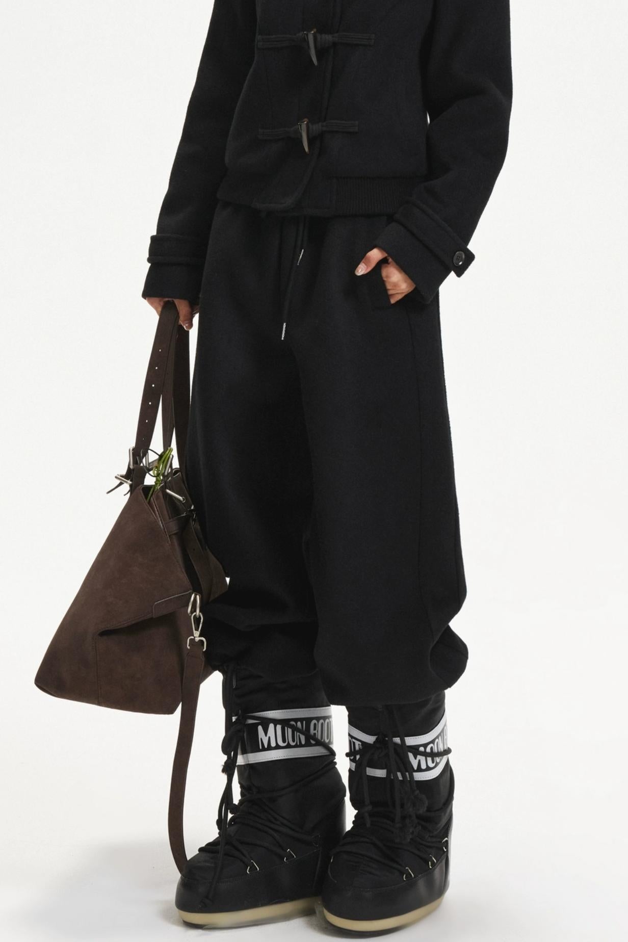 Retro Woolen Jacket & Pants Set-Up