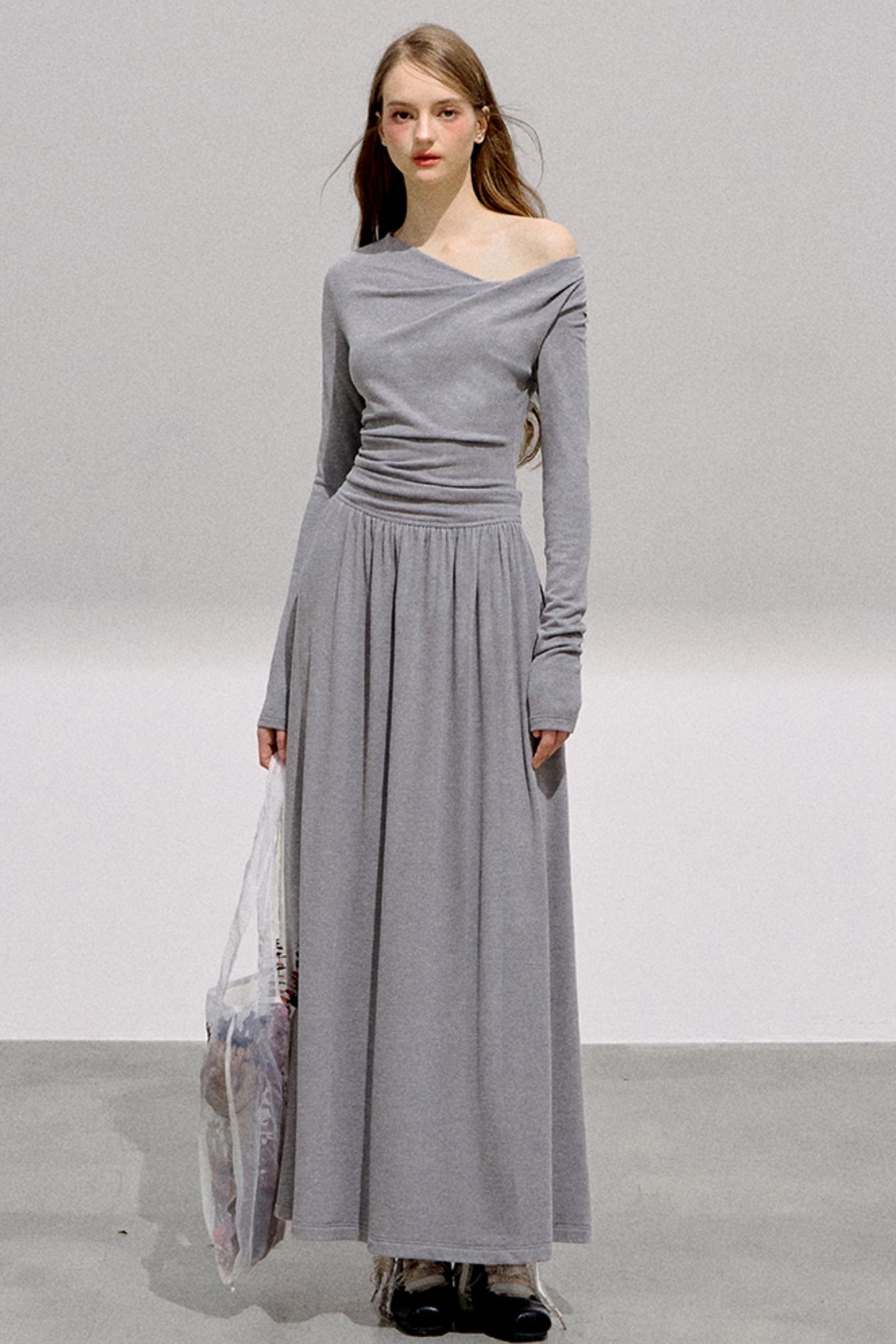 Gray Goddess Swing Dress