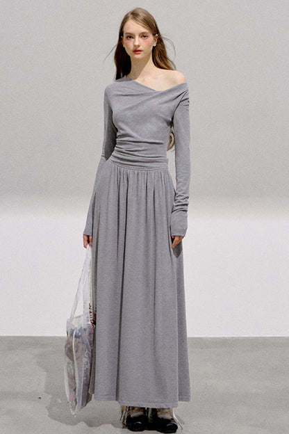 Gray Goddess Swing Dress