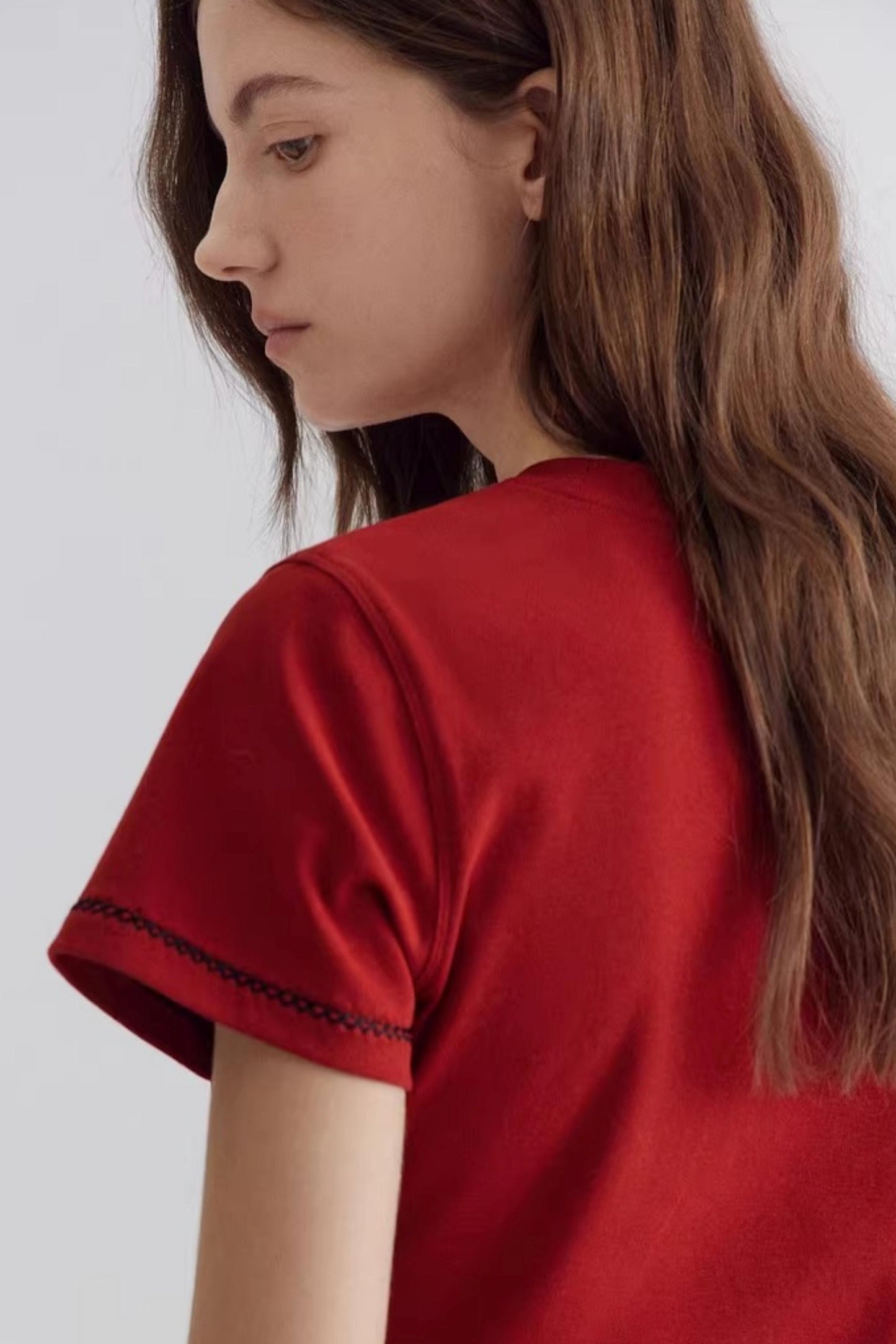 Top Rojo Vintage Bordado