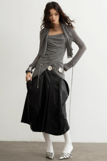 Classical Pleated Layered Top