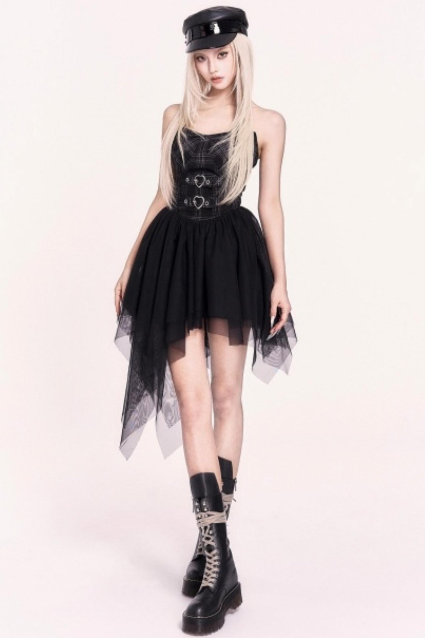 Halloween Irregular Mesh Dress Coat Set-Up