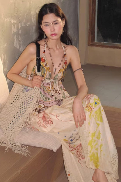 Resilient Graffiti Pleated Pants