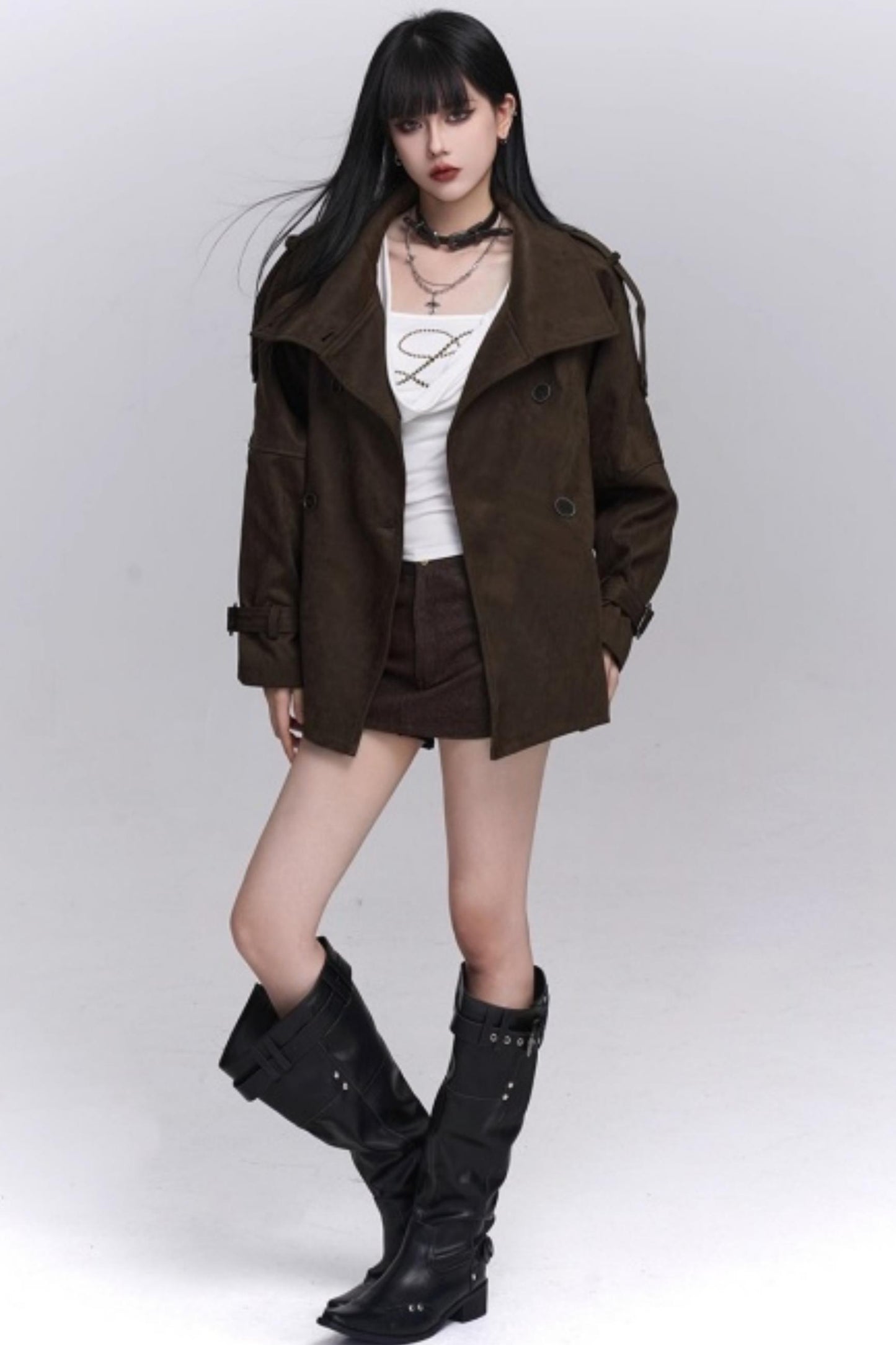 Brown Suede Autumn Jacket