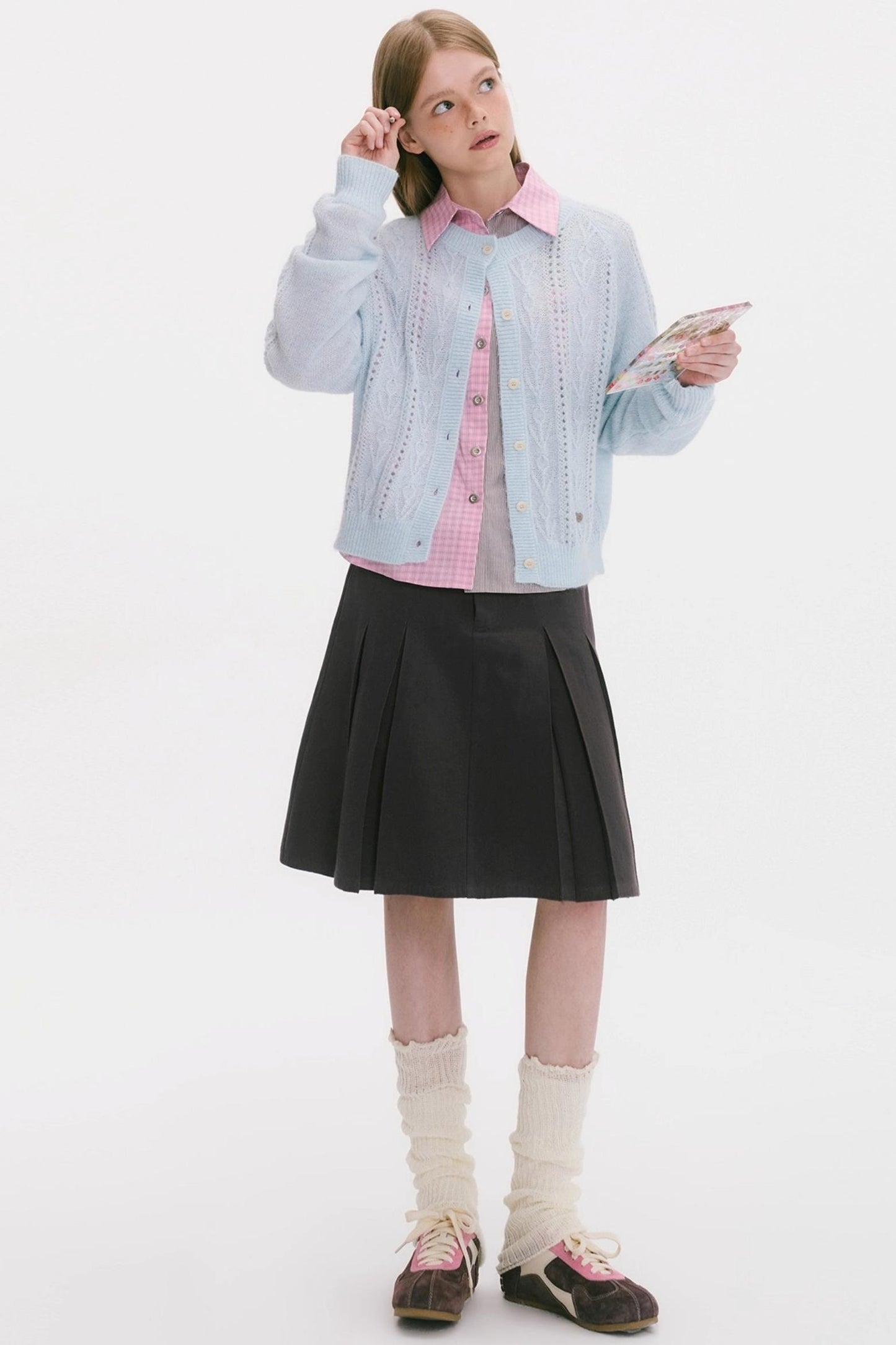 Cloud-Like Small Flower Cardigan