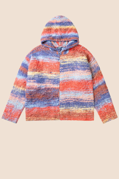 American Loose Gradient Knit Sweater Jacket