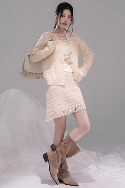 Artistic Nomadic Wool Knit Set