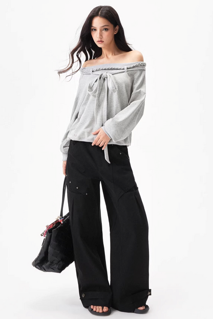 Star Rivet Deconstructed Pants