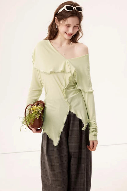 Retro Plaid Curved Pants