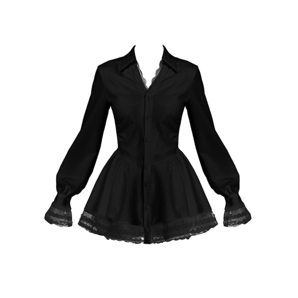 French Lace Patchwork Waist Dress & Pants Set