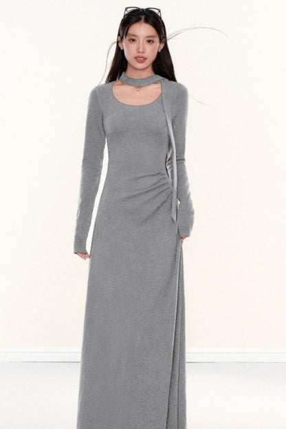 Knitted Ribbon Bodycon Slimming Dress