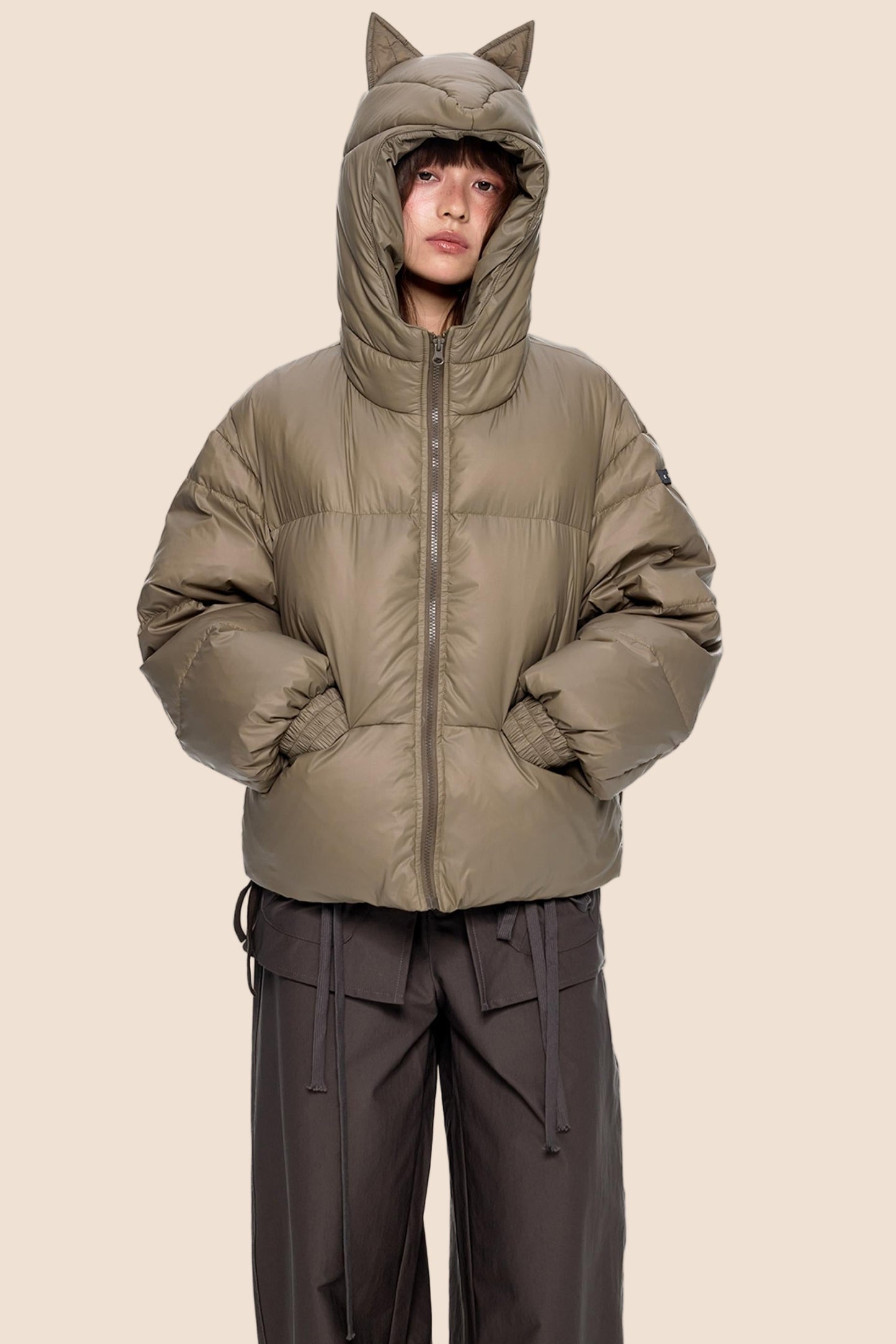 Winter White Short Down Jacket