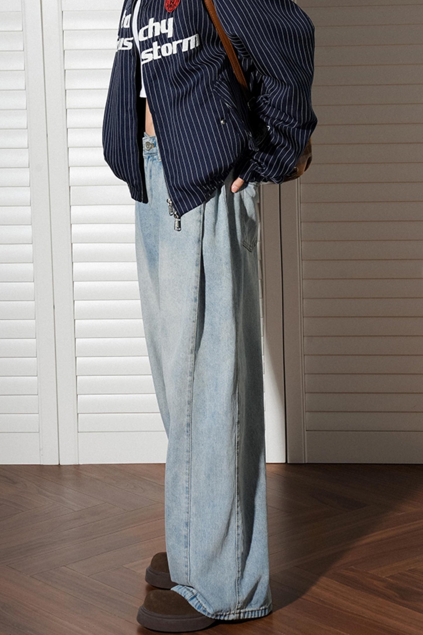 Straight Casual Split Jeans Pants
