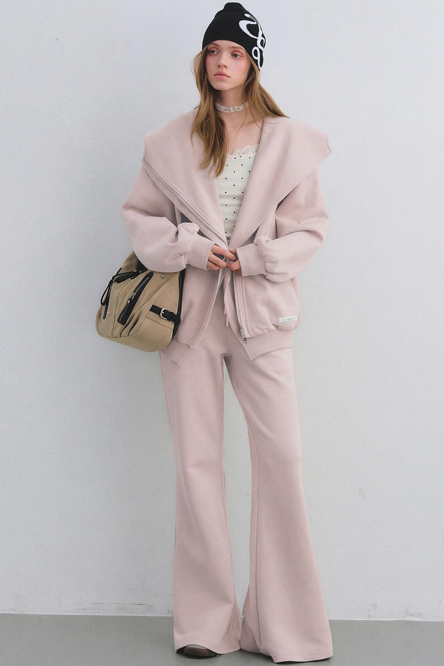 Hooded Zip-Up Jacket Set-Up