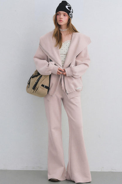 Hooded Zip-Up Jacket Set-Up