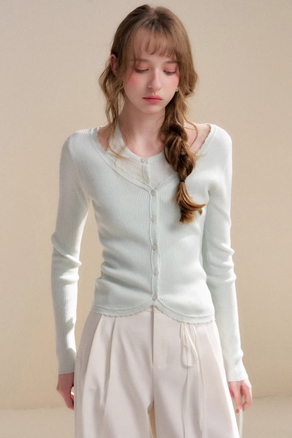 Mist Mint Wool Cardigan