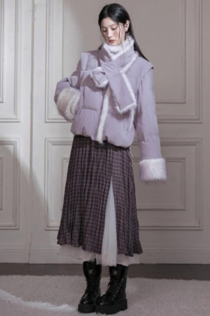 Romantic Plaid Umbrella Skirt