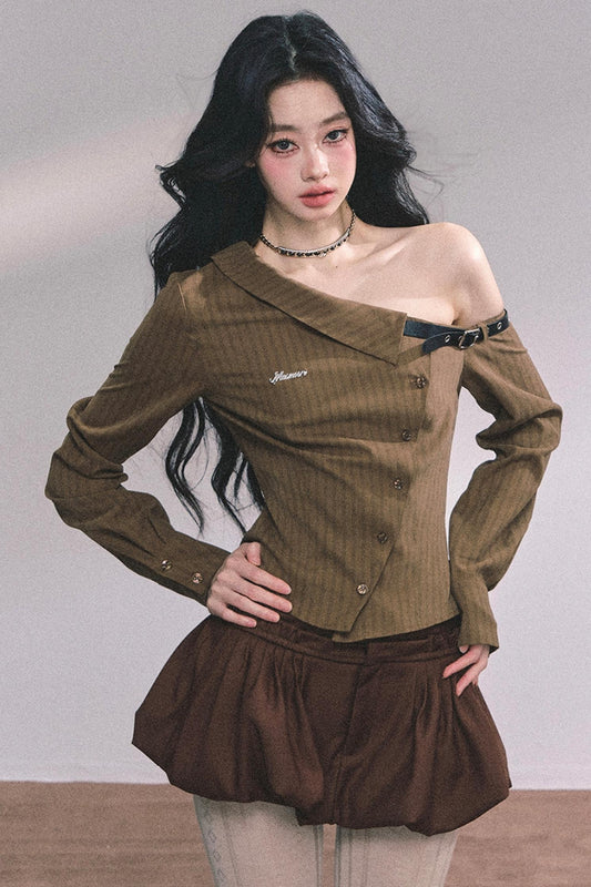 Autumn Striped Slimming Top