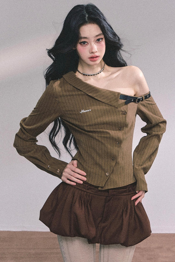 Autumn Striped Slimming Top