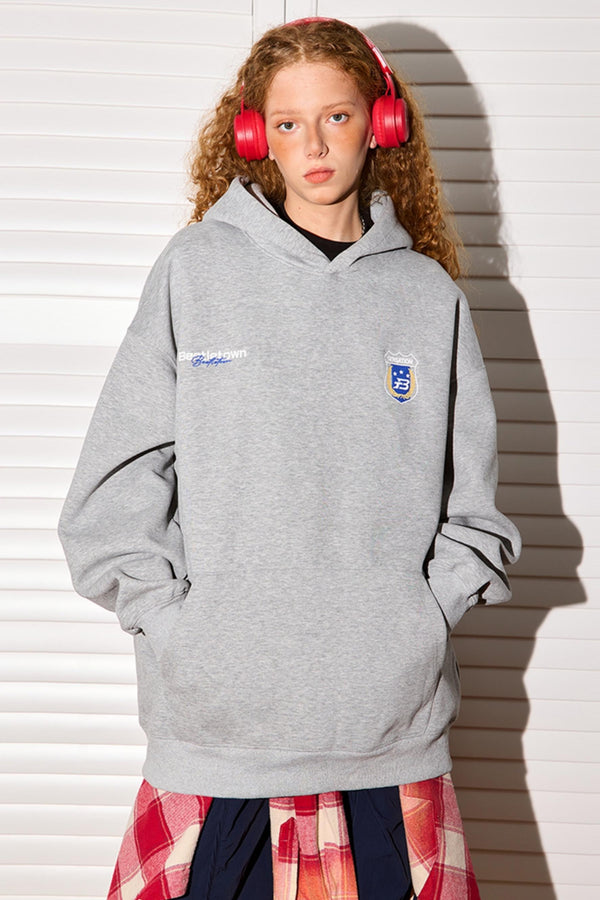 Retro Print Hooded Top