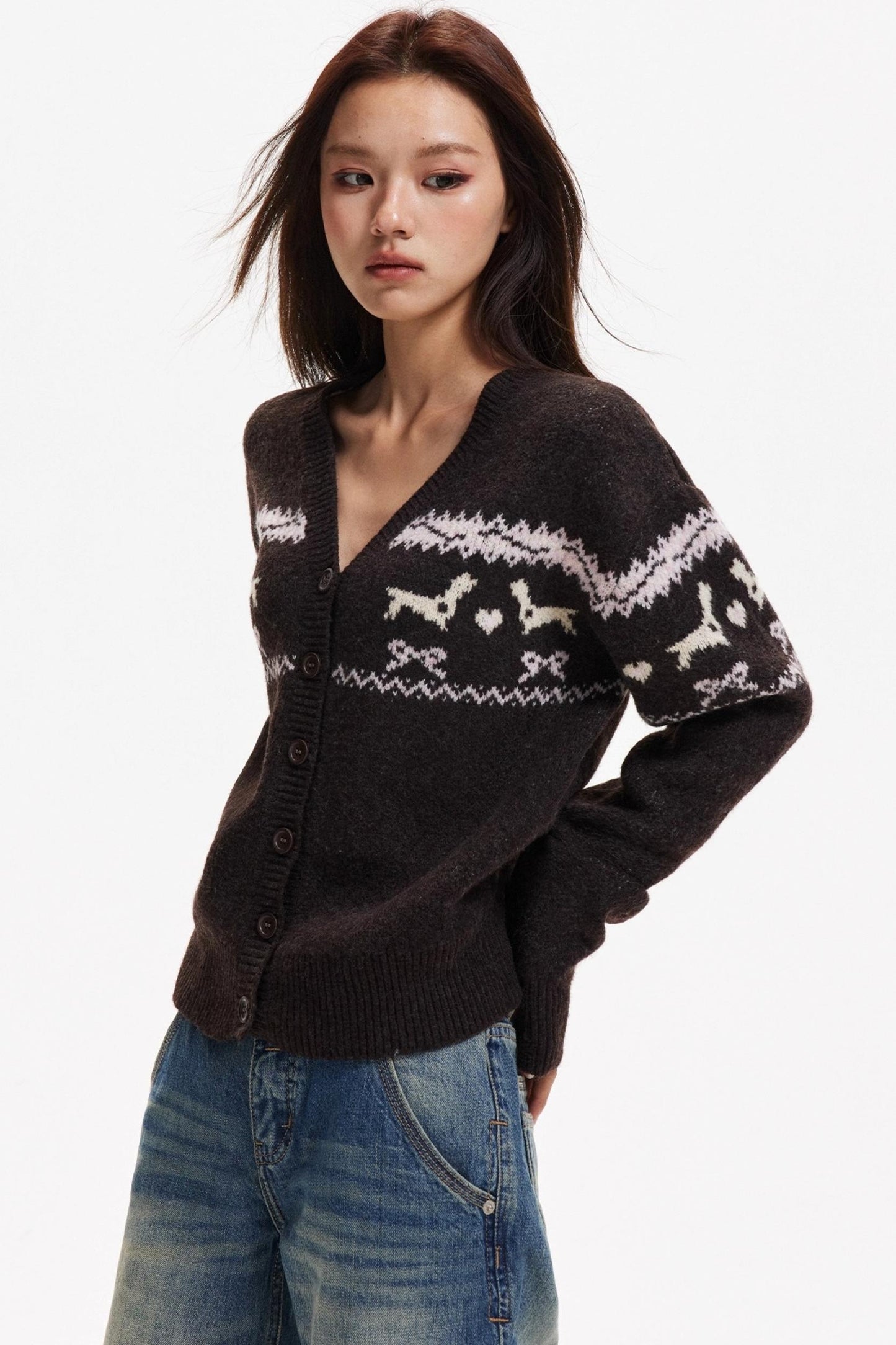 Fair Isle Knitted Cardigan