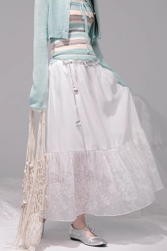 White Mist Gradient Skirt