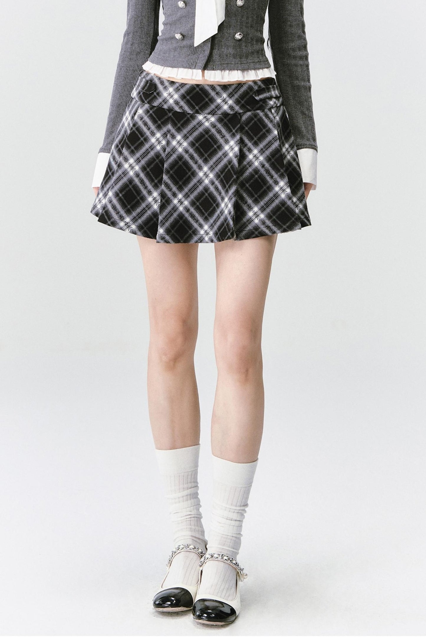 Vintage Pleated A-Line Skirt