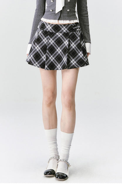 Vintage Pleated A-Line Skirt