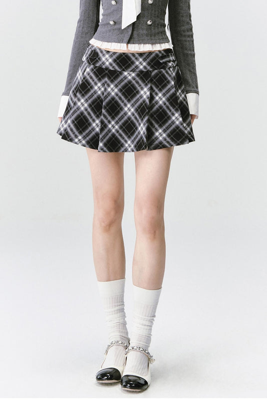 Vintage Pleated A-Line Skirt