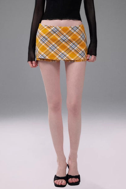 Yellow Plaid Skirt
