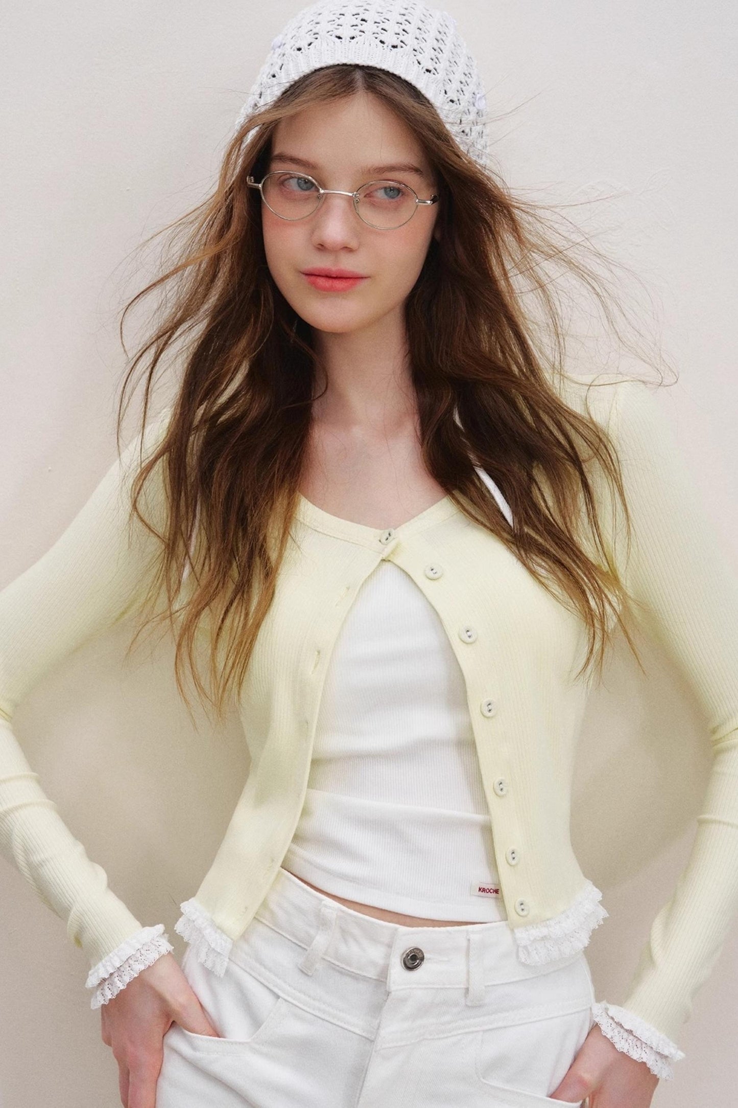 Flower Lace Cardigan Set-Up