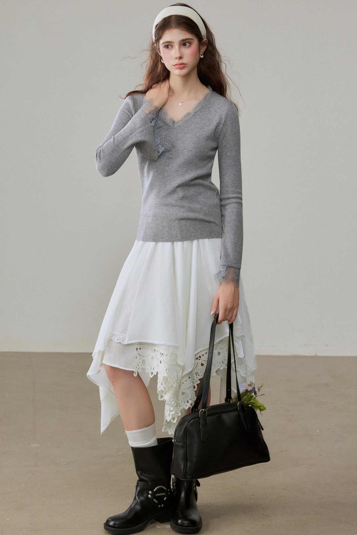 Winter White A-Line Skirt