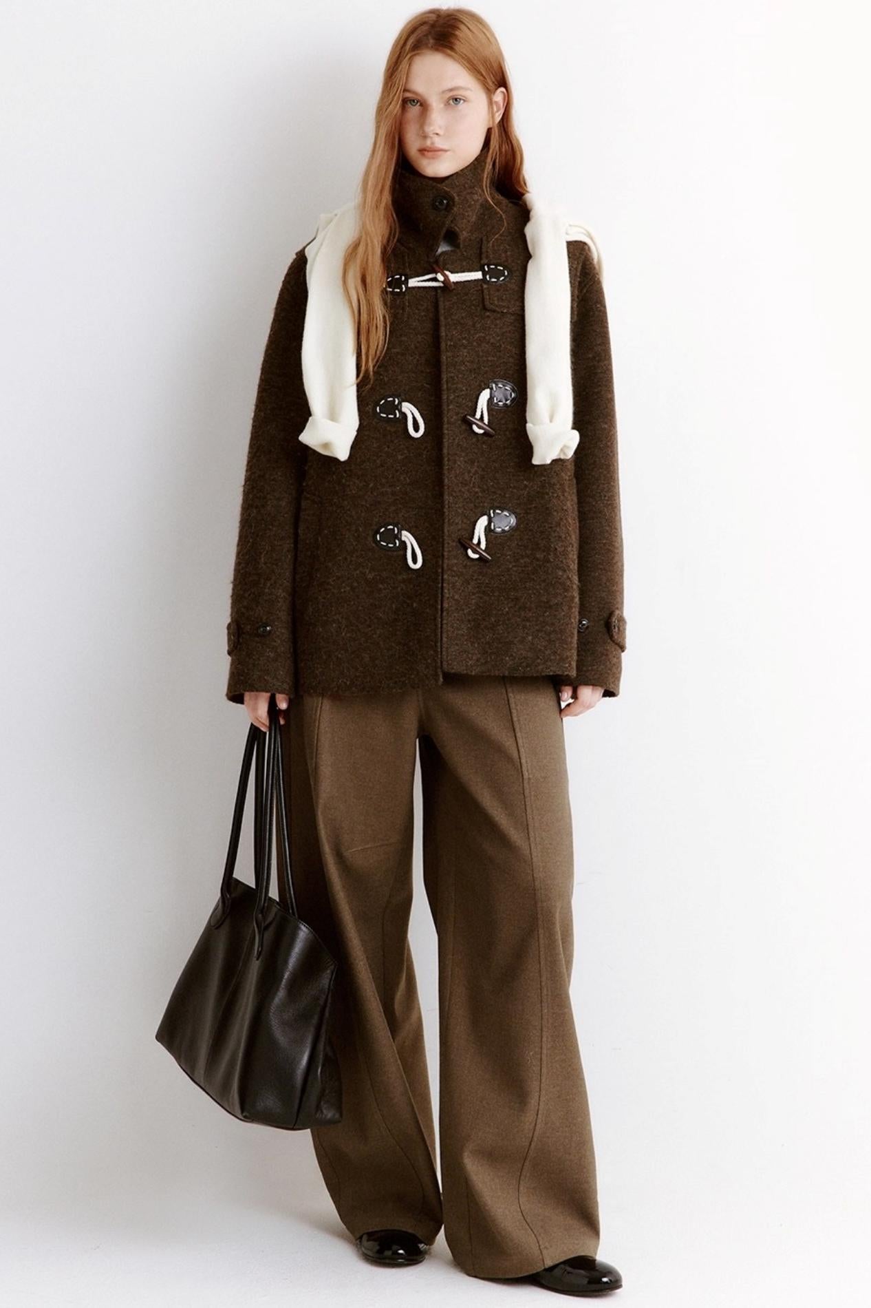 Fluffy Blend Woolen Short Coat