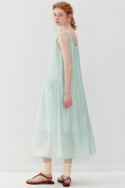 Fresh Ripple Halter Dress