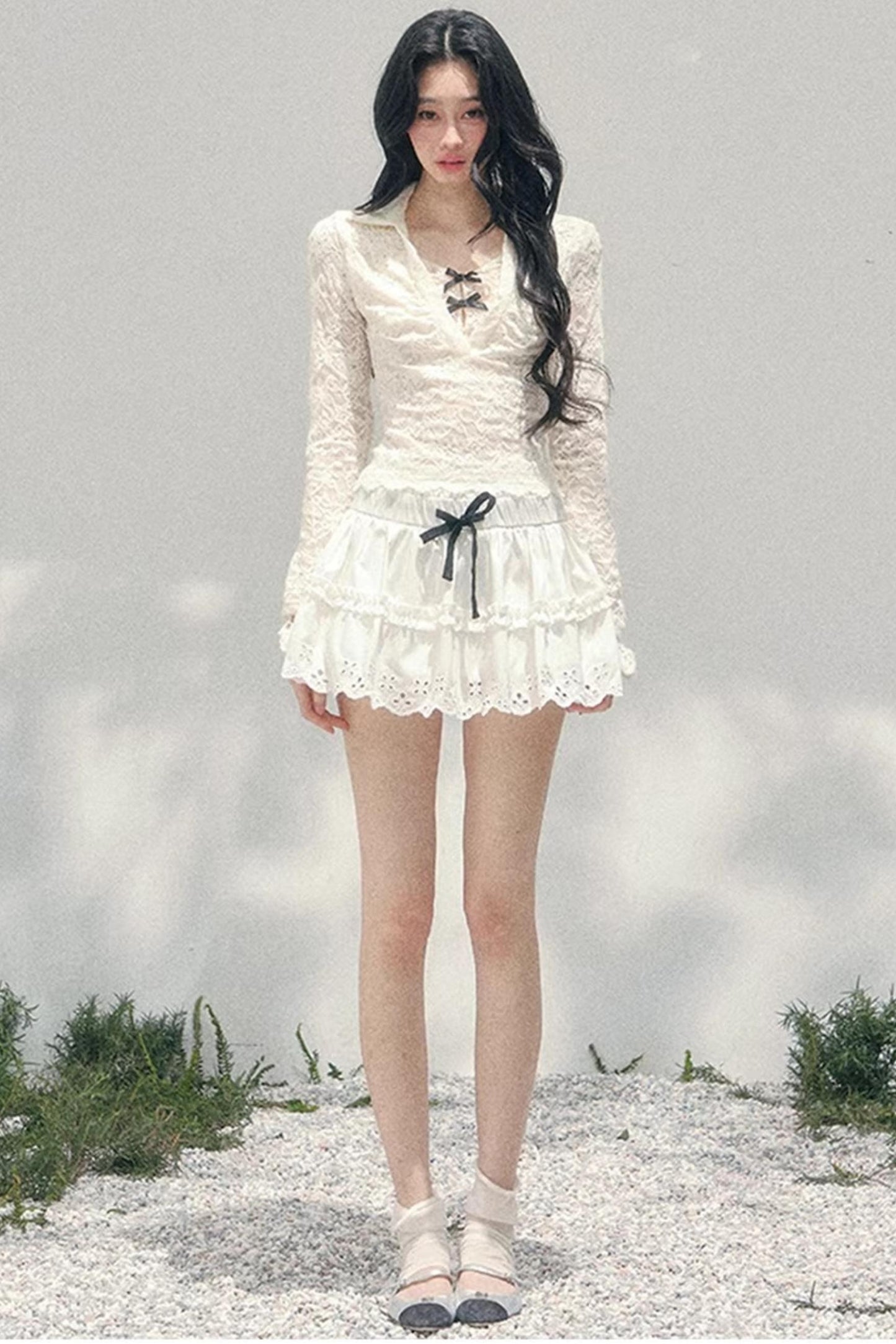 Blurred Focus Lace Top