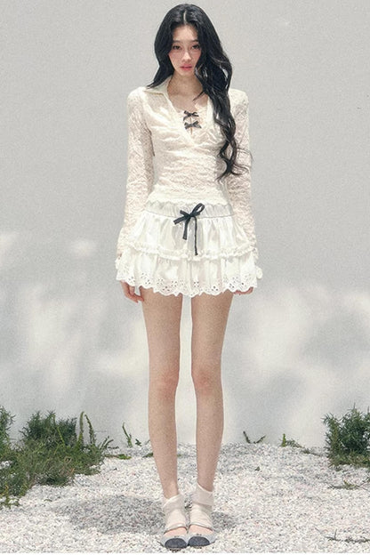 Blurred Focus Lace Top